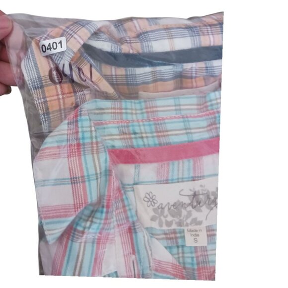 Aventura Women Plaid Button-Up Long-Sleeve Organic Cotton Multicolor Small - Picture 14 of 14